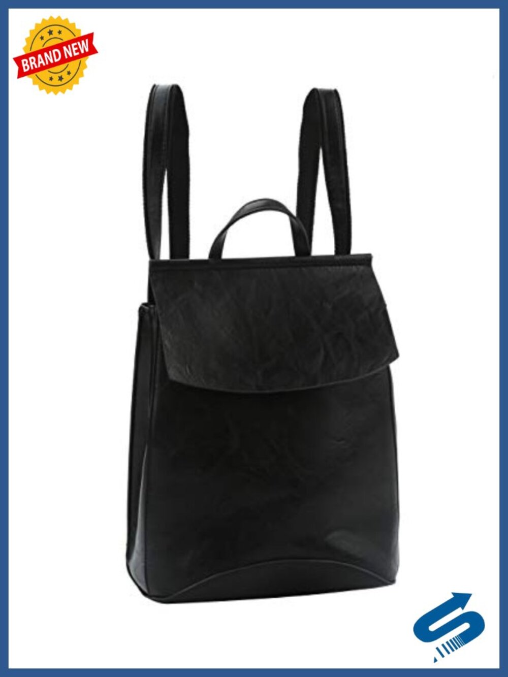 Vegan Leather Convertible Backpack Shoulder Bag Handbag Travel Work Lightweight